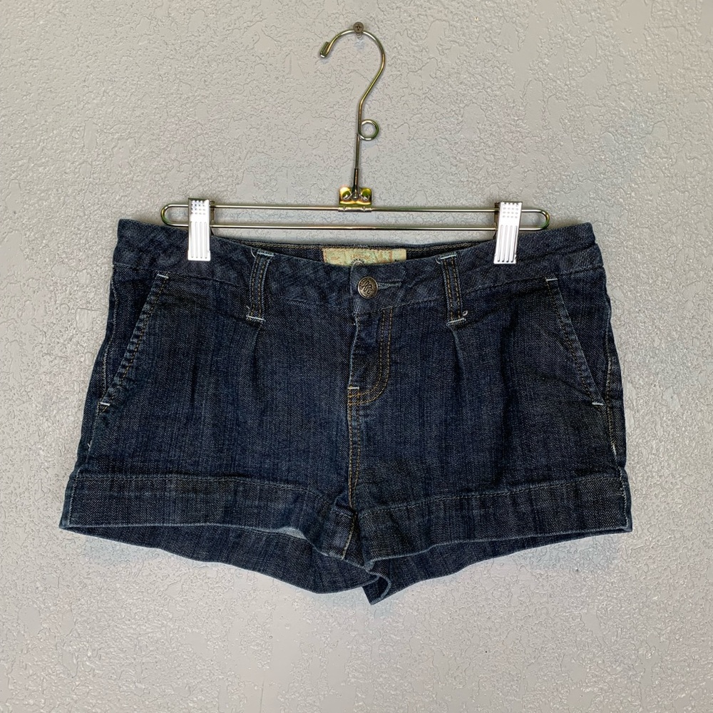 American Rag dark wash shorts with finished cuff